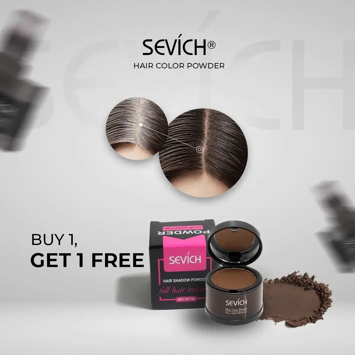 Sevích® Hair Color Powder - Covers All Gray Hairs (Buy 1, Get 1 Free)